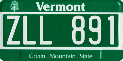 VT license plate ZLL891