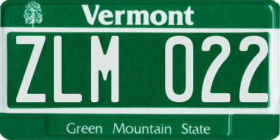 VT license plate ZLM022