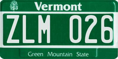 VT license plate ZLM026