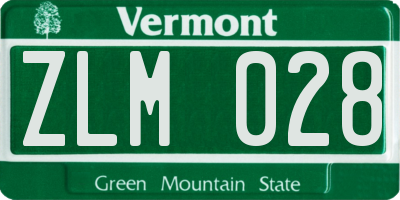 VT license plate ZLM028