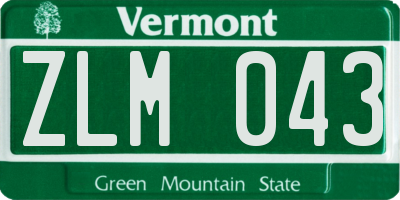 VT license plate ZLM043