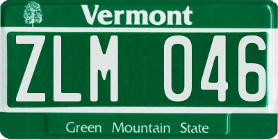 VT license plate ZLM046