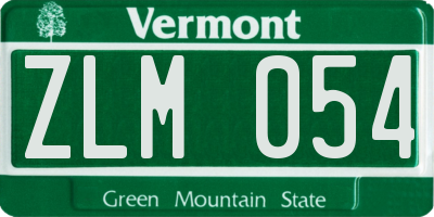 VT license plate ZLM054