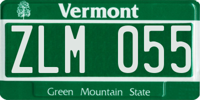VT license plate ZLM055