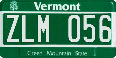 VT license plate ZLM056