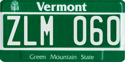 VT license plate ZLM060