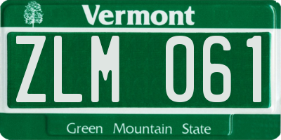 VT license plate ZLM061