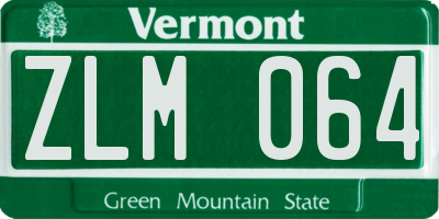 VT license plate ZLM064