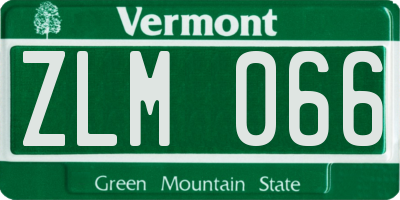 VT license plate ZLM066