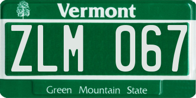 VT license plate ZLM067