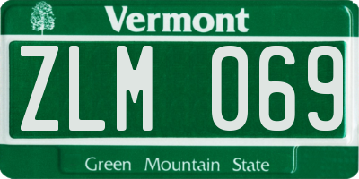 VT license plate ZLM069