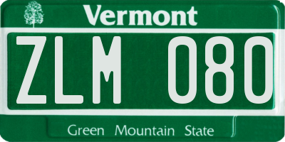 VT license plate ZLM080