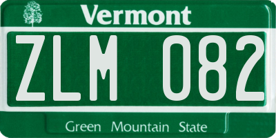 VT license plate ZLM082