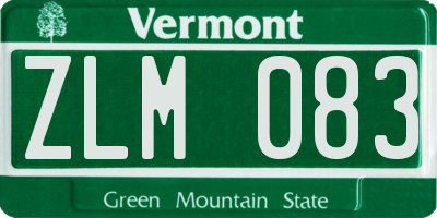 VT license plate ZLM083