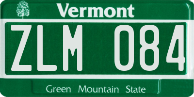 VT license plate ZLM084