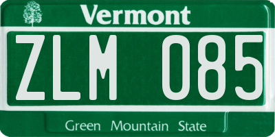 VT license plate ZLM085