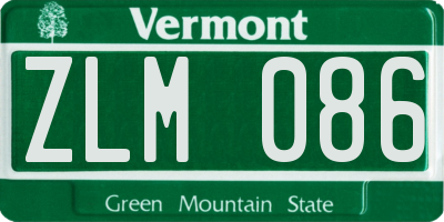 VT license plate ZLM086