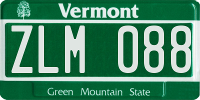 VT license plate ZLM088