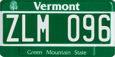VT license plate ZLM096