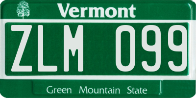 VT license plate ZLM099
