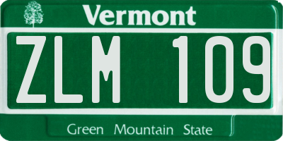 VT license plate ZLM109