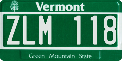 VT license plate ZLM118