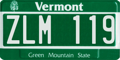 VT license plate ZLM119