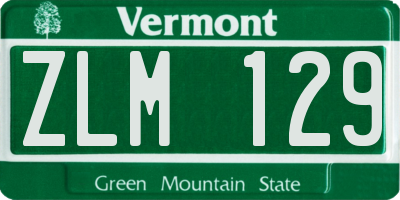 VT license plate ZLM129