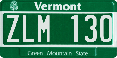 VT license plate ZLM130