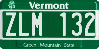 VT license plate ZLM132