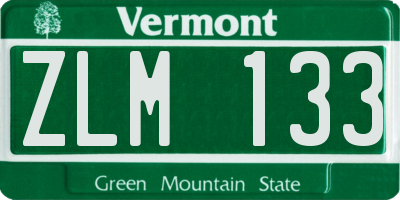 VT license plate ZLM133