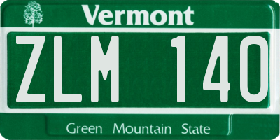 VT license plate ZLM140