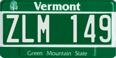 VT license plate ZLM149