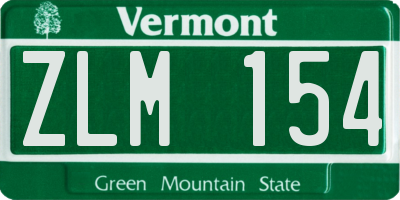 VT license plate ZLM154