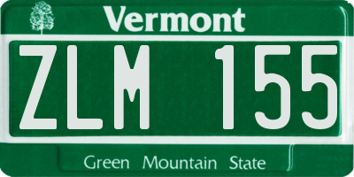 VT license plate ZLM155