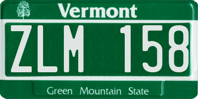 VT license plate ZLM158
