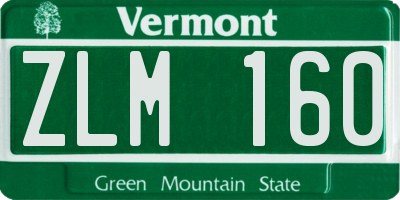 VT license plate ZLM160