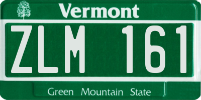 VT license plate ZLM161