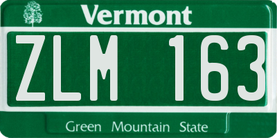 VT license plate ZLM163