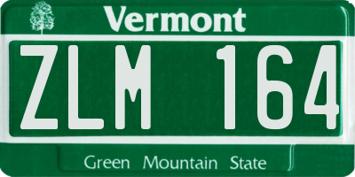 VT license plate ZLM164