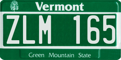VT license plate ZLM165