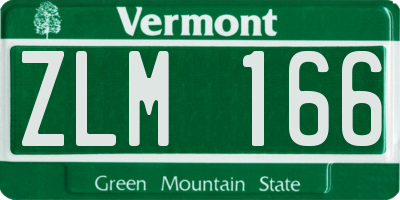 VT license plate ZLM166