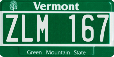 VT license plate ZLM167