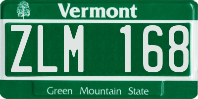 VT license plate ZLM168