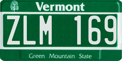 VT license plate ZLM169