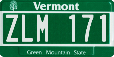 VT license plate ZLM171