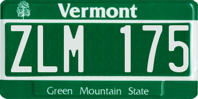 VT license plate ZLM175