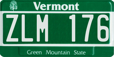 VT license plate ZLM176