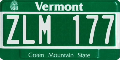 VT license plate ZLM177