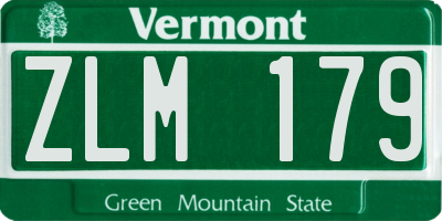 VT license plate ZLM179